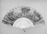 Fan, Mother-of-pearl; gold, parchment, metal, French