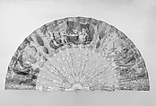 Fan, Gold, silver, ivory and paper, French