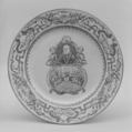 Plate, Hard-paste porcelain, Chinese, for Continental European market