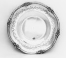Sugar bowl with cover and tray, Pierre Vallières (master 1776, recorded 1806), Silver, French, Paris