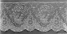 Flounce, Mlle J. Minne-Dansaert  Belgian, Needle lace, Point de Gaze, Belgian, Brussels