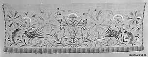 Border, Silk and linen, Spanish