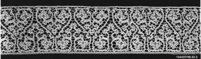 Border, Bobbin lace, Italian, Genoa