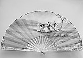 Fan, P. Bal., Paper, ivory, mother-of-pearl, gilt, French