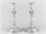 Pair of candlesticks, Jacques Roettiers (master 1733, retired 1772, died 1784), Silver, French, Paris