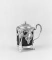 Mustard pot, Jean-Baptiste Saurin (born 1734/6, master 1774, recorded 1793), Silver; glass, French, Paris