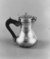 Hot milk pot (?), Jean-Louis-Dieudonné Outrebon (master 1772, recorded 1789), Silver; ebony, French, Paris