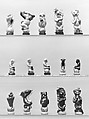 Animal figure chessmen (32), Mrs. Ruth Mielziner Moss , Cleveland, Ohio, Porcelain, American, Cleveland, Ohio