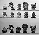Chessmen (32), Earthenware, glazed, Colombian