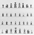 Chessmen (32), Robert Leach, Wood, American, probably Chicago, Illinois