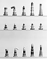 Chessmen (32), Oliver Parker, Aluminum, bakelite, American, Long Island