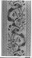 Border of woven silk, Philippe de Lasalle French, Silk, French, Lyons