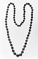 Necklace, Black onyx, European