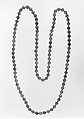 Necklace (rope), Green chalcedony, European