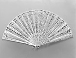 Fan, Silk, horn, gold, steel, French