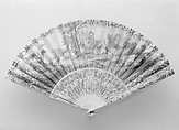 Fan, Paper, ivory, gold, French