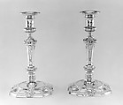 Set of four candlesticks, Paul de Lamerie  British, Silver, British, London