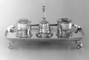 Inkstand, Simon Pantin I  British, Silver, British, London