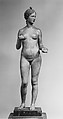 Standing woman (possibly Venus or Eve), Fruitwood, with traces of paint, possibly French