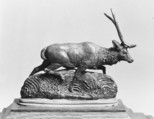 Java Deer, Antoine-Louis Barye  French, Wax, wood base, French
