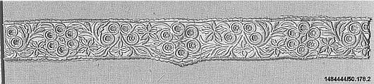 Piece, Metal thread on net, Hungarian, Nytra