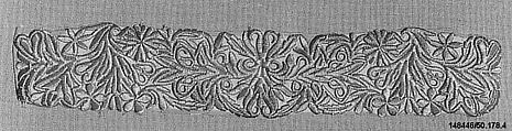 Piece, Metal thread on net, Hungarian, Nytra