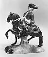 Mounted soldier, Royal Porcelain Manufactory, Berlin  German, Hard-paste porcelain, German, Berlin