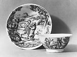 Teabowl and saucer, Vienna, Hard-paste porcelain, Austrian, Vienna
