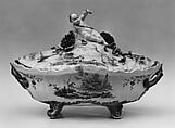 Tureen with cover, Veuve Perrin Factory, Faience (tin-glazed earthenware), French, Marseilles