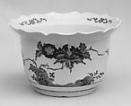 Mortar, Chantilly French, Tin-glazed soft-paste porcelain, French, Chantilly