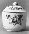 Jar with cover, Mennecy, Soft-paste porcelain, French, Mennecy