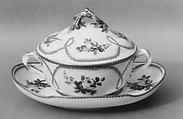 Bowl with cover (écuelle) and tray, Sèvres Manufactory French, Soft-paste porcelain, French, Sèvres