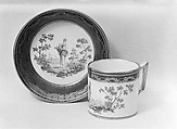 Cup and saucer, Tournai Belgian, Soft-paste porcelain, possibly Belgian, Tournai