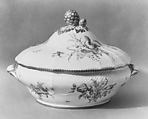Tureen with cover, Tournai  Belgian, Soft-paste porcelain, Belgian, Tournai