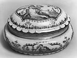 Sugar box with cover, Meissen Manufactory  German, Hard-paste porcelain, German, Meissen with German, Augsburg decoration