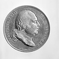 Louis XVIII (1755–1824), Medalist: F. Andrieu (French), Silver, French