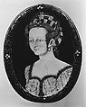 Portrait of a lady, Painted enamel on copper, partly gilt, probably French, Paris