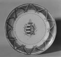 Plate (part of a service), Hard-paste porcelain, Chinese, for Portuguese market