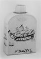 Tea caddy (part of a set), Hard-paste porcelain, Chinese, for Dutch market