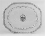 Platter (part of a service), Hard-paste porcelain, Chinese, for British market