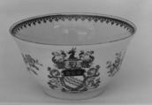Bowl (part of a service), Hard-paste porcelain, Chinese, for British market
