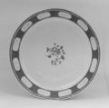 Chop plate, Hard-paste porcelain, Chinese, for European market