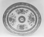 Platter, Hard-paste porcelain, Chinese, probably for American market