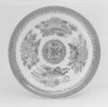 Soup plate, Hard-paste porcelain, Chinese, probably for American market
