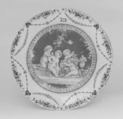 Plate (part of a set), Hard-paste porcelain, Chinese, for British market