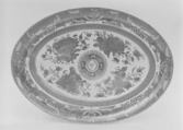 Platter, Hard-paste porcelain, Chinese, probably for American market