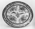 Platter, Hard-paste porcelain, Chinese, for American market