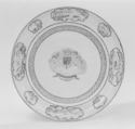 Dinner plate (part of a service), Hard-paste porcelain, Chinese, for Portuguese market