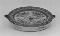Hot water plate, Hard-paste porcelain, Chinese, for American market