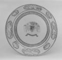 Saucer (part of a service), Hard-paste porcelain, Chinese, for Portuguese market